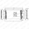 DELPHI TSP0225166 Condenser, air conditioning